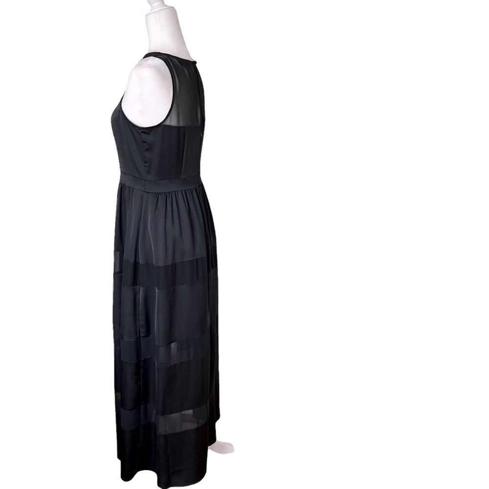 The Limited Maxi Satin and Sheer Dress in Black Color Size 4 - Picture 2 of 12
